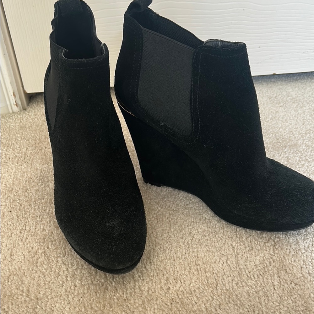 Jessica Simpson Black Wedge Ankle Boots